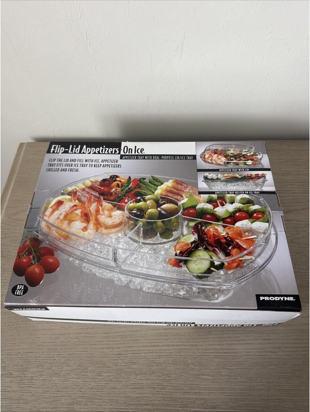 Prodyne SB5 Flip-Lid Appetizers on Ice with Dual Purpose Lid (Cover or Ice Tray) - Picture 2 of 4